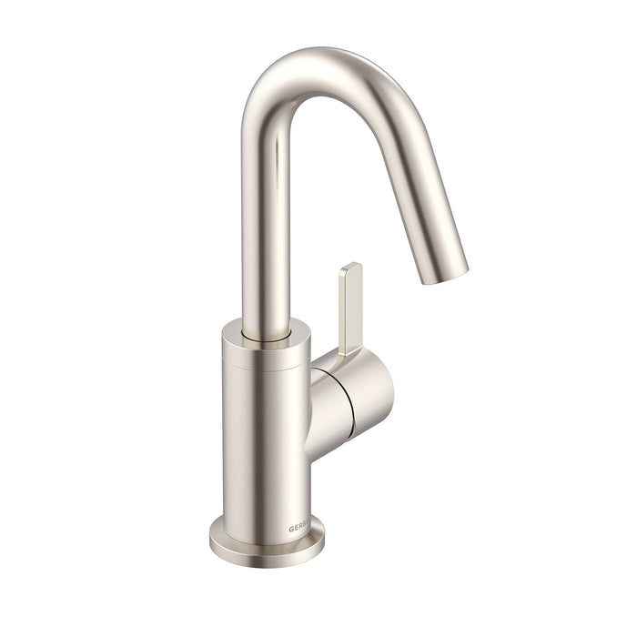 Gerber D222530 Amalfi 1H Lavatory Faucet Single Hole Mount w/ 50/50 Touch Down Drain & Optional Deck Plate Included 1.2gpm Brushed Nickel - Brushed Nickel