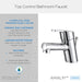 Gerber D224530 Amalfi 1H Top Control Lavatory Faucet Single Hole w/ Metal Pop-Up Drain 1.2gpm Chrome - Chrome
