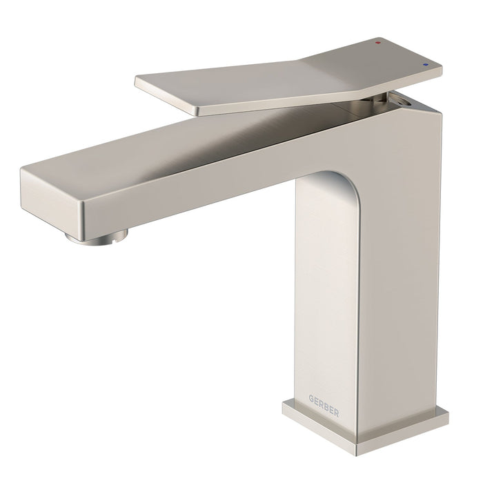 Gerber D225019 Avian 1H Lavatory Faucet Single Hole Mount w/ Metal Touch Down Drain 1.2gpm - Brushed Nickel