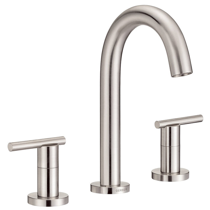 Gerber D303658 Parma Trim Line 2H Widespread Lavatory Faucet w/ Metal Touch Down Drain 1.2gpm - Brushed Nickel