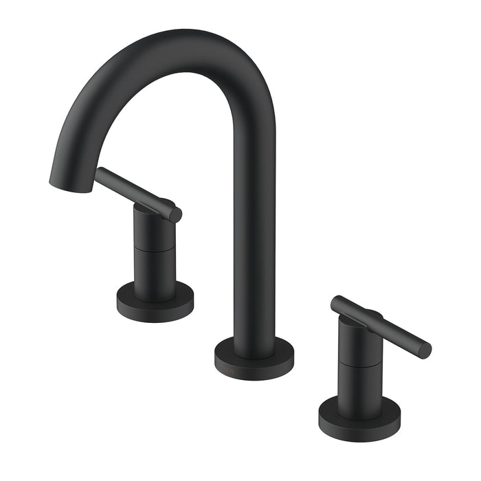 Gerber D303658 Parma Trim Line 2H Widespread Lavatory Faucet w/ Metal Touch Down Drain 1.2gpm - Satin Black