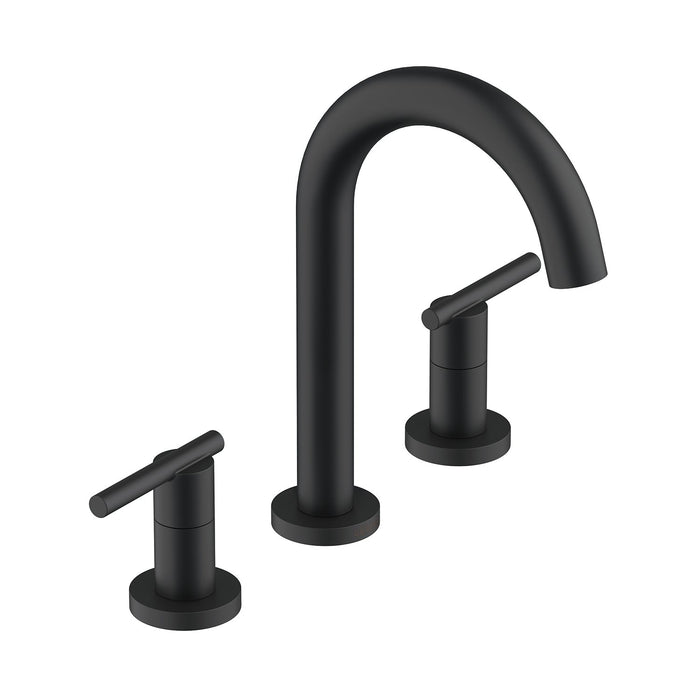 Gerber D303658 Parma Trim Line 2H Widespread Lavatory Faucet w/ Metal Touch Down Drain 1.2gpm - Satin Black