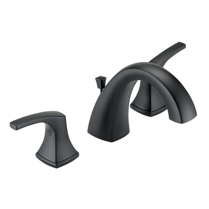 Gerber D304118 Vaughn 2H Widespread Faucet w/ Metal Pop-Up Drain 1.2gpm Satin Black - Satin Black