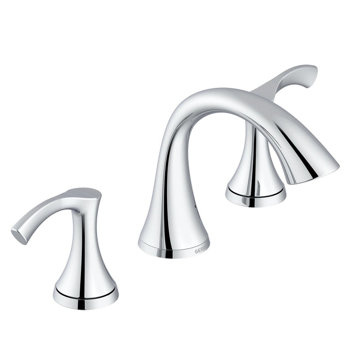Gerber D304222 Antioch 2H Widespread Lavatory Faucet w/ Metal Touch Down Drain 1.2gpm Chrome - Chrome