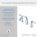 Gerber D304222 Antioch 2H Widespread Lavatory Faucet w/ Metal Touch Down Drain 1.2gpm Chrome - Chrome