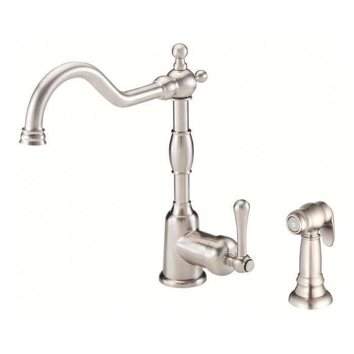 Gerber D401157 Opulence 1H Kitchen Faucet w/ Spray 1.75gpm Stainless Steel - Stainless Steel