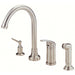 Gerber D409112 Melrose 1H High-Rise Kitchen Faucet w/ Soap Dispenser & Spray 1.75gpm Stainless Steel - Stainless Steel
