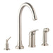 Gerber D409112 Melrose 1H High-Rise Kitchen Faucet w/ Soap Dispenser & Spray 1.75gpm Stainless Steel - Stainless Steel
