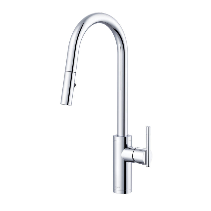 Gerber D454058 Parma Cafe Pull-Down Kitchen Faucet w/ SnapBack Retraction 1.75gpm - Chrome