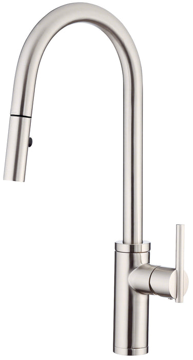 Gerber D454058 Parma Cafe Pull-Down Kitchen Faucet w/ SnapBack Retraction 1.75gpm - Stainless Steel