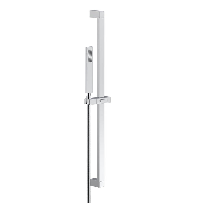 Gerber D462726 Versa Square 30" Slide Bar Assembly w/ Single Function Rectangular Handshower 1.75gpm - Chrome