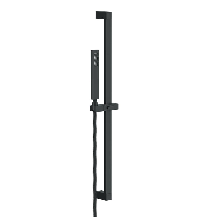 Gerber D462726 Versa Square 30" Slide Bar Assembly w/ Single Function Rectangular Handshower 1.75gpm - Satin Black