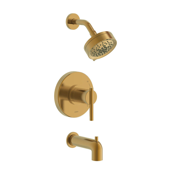 Gerber D511658TC Parma 1H Tub & Shower Trim Kit & Treysta Cartridge W/ Diverter On Tub Spout & 5 Function Showerhead 1.75gpm - Brushed Bronze