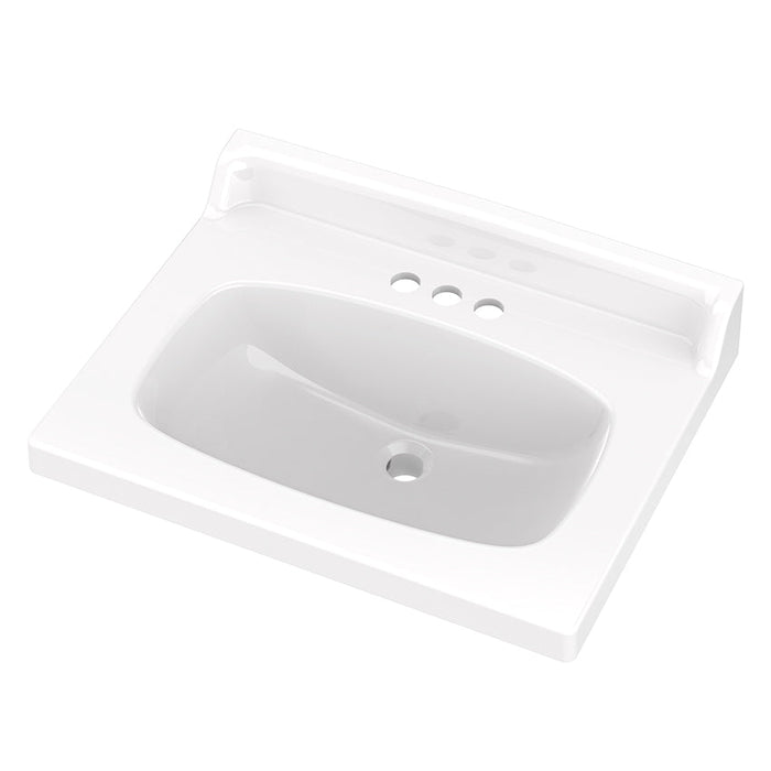 Gerber G0012244 Marquis Vanity Top 25"x19" 4"CC White - White