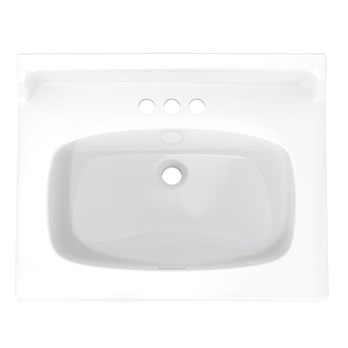 Gerber G0012244 Marquis Vanity Top 25"x19" 4"CC White - White