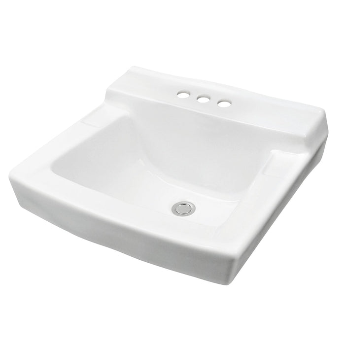 Gerber G0012384 Hayes Wall Hung Lav 20"x18" 4"CC White - White