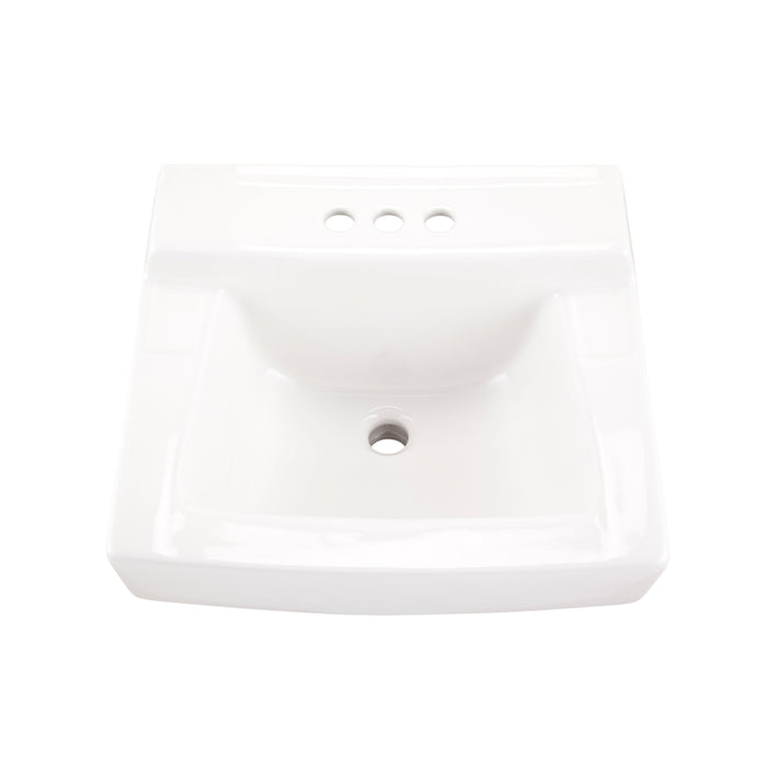 Gerber G0012384 Hayes Wall Hung Lav 20"x18" 4"CC White - White