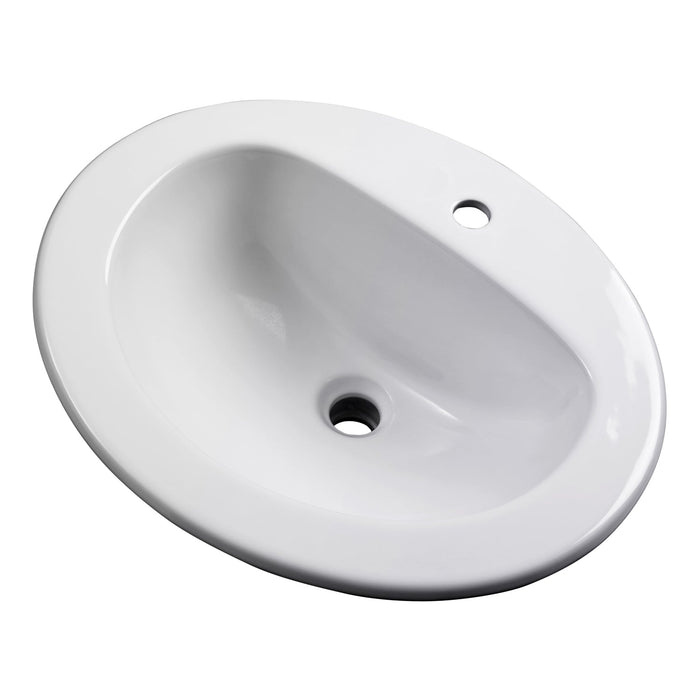 Gerber G0012831CH Maxwell S-Rim Lav 20"X17"Oval 1-Hole in Trapezoid Carton White - White