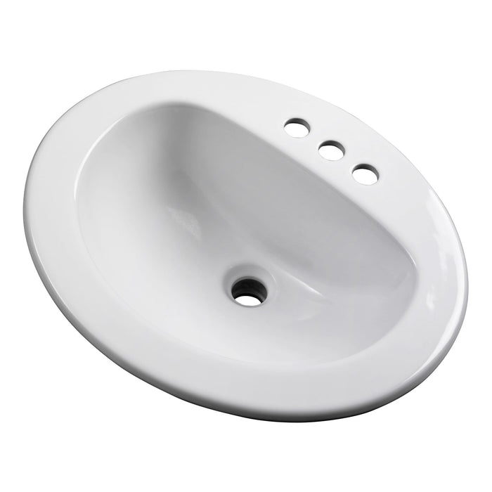 Gerber G0012834CH Maxwell S-Rim Lav 20"X17"Oval 4"CC in Trapezoid Carton White - White