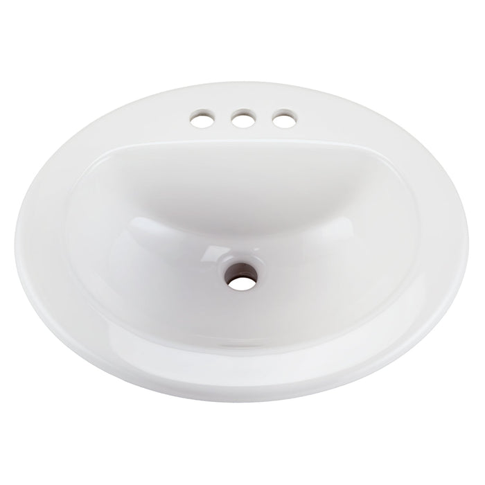 Gerber G0012834CH Maxwell S-Rim Lav 20"X17"Oval 4"CC in Trapezoid Carton White - White