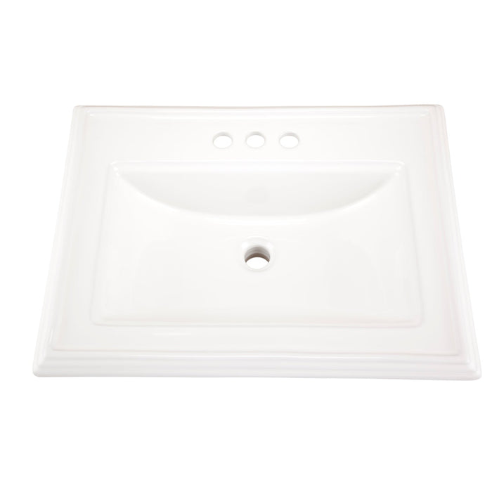 Gerber G0012875 Logan Square S-Rim Lav 23.63"x18.13" 4"CC White - White