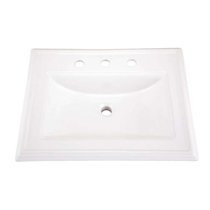 Gerber G0012879 Logan Square S-Rim Lav 23.63"x18.13" 8"CC White - White