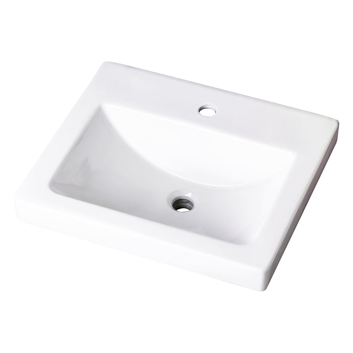Gerber G0012892 Wicker Park Countertop Lavatory 22-1/16"x17-3/4" Rectangle with U-Shaped Basin - Single Hole White - White