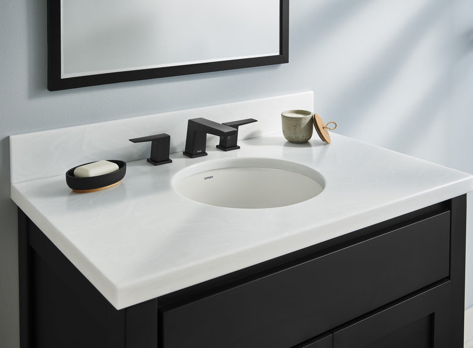Gerber G0013740 Luxoval Undercounter 16" x 16" Round Lav White - White