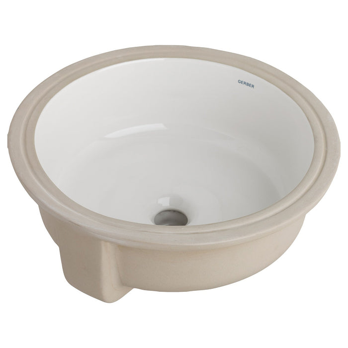 Gerber G0013740 Luxoval Undercounter 16" x 16" Round Lav White - White