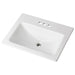 Gerber G0013894 Wicker Park Countertop Lavatory 20-7/8"x17-3/4" Rectangle with U-Shaped Basin - Low-Profile - 4"CC White - White