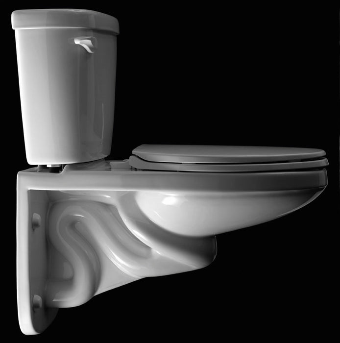 Gerber G0020021 Maxwell 1.28gpf Wall Hung Back Outlet EL Combo: G0021970 Bowl w/ G0028970 Tank White - White
