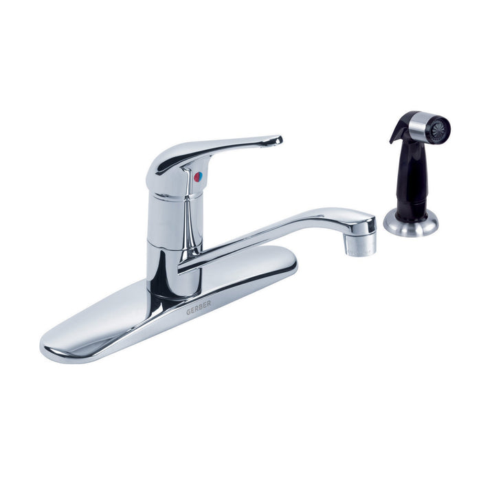 Gerber G0040212 Maxwell 1H Kitchen Faucet w/ Spray 1.75gpm Aeration/2.2gpm Spray Chrome - Chrome