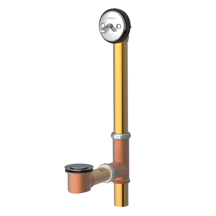 Gerber G004180587 Gerber Classics Pop-up Fit-all 20 Gauge Drain for Standard Tub with Horizontal Installation Chrome - Chrome