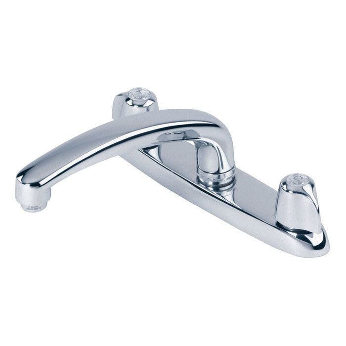 Gerber G0042116 Gerber Classics 2H Kitchen Faucet Deck Plate Mounted w/ Metal Handles & Acrylic Hot Cold Index Buttons 1.75gpm Ceramic Cartridge Chrome - Chrome
