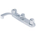 Gerber G0042406 Gerber Classics 2H Kitchen Faucet Deck Plate Mounted w/ Metal Handles & 8" D-Tube Spout 1.75gpm Chrome - Chrome