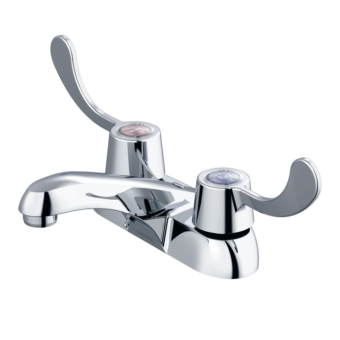 Gerber G004341166 Gerber Classics 2H Centerset Lavatory Faucet w/ Wrist Blade Handles Less Drain w/ Chain Stay 1.2gpm Chrome - Chrome