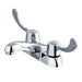 Gerber G004341166 Gerber Classics 2H Centerset Lavatory Faucet w/ Wrist Blade Handles Less Drain w/ Chain Stay 1.2gpm Chrome - Chrome
