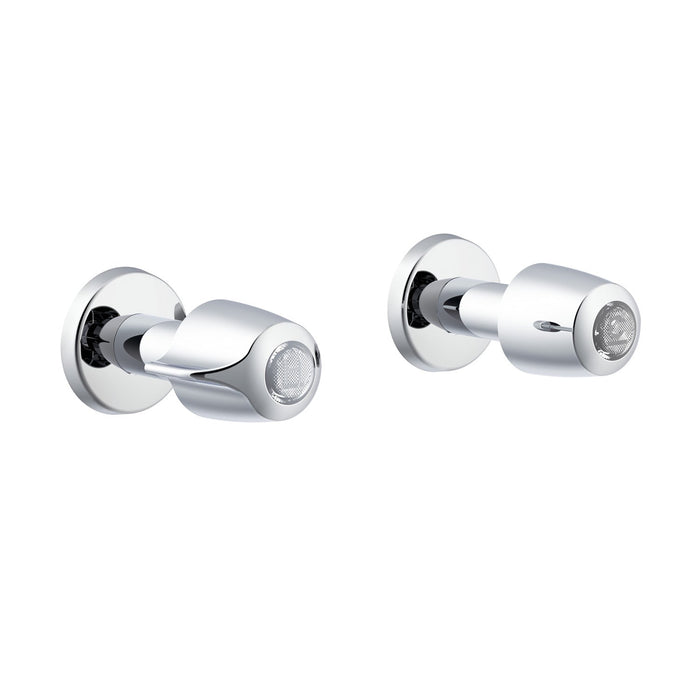Gerber G004777183 Gerber Classics 2H Straight Pattern Trim & Compression Valve w/ 3/4" Sweat Connections & Metal Handles Chrome - Chrome