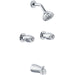 Gerber G004872083 Gerber Classics Two Handle Sliding Sleeve Escutcheon Tub & Shower Fitting with Threaded Diverter Spout 1.75gpm Chrome - Chrome