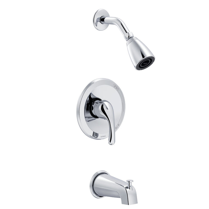 Gerber G0049023 Maxwell SE Tub Shower Trim Kit w/ Pressure Balance Valve 2.5gpm Chrome - Chrome