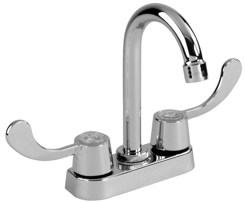 Gerber G004925166 Gerber Classics 2H Bar Faucet w/ Wristblade Handles 1.75gpm Chrome - Chrome