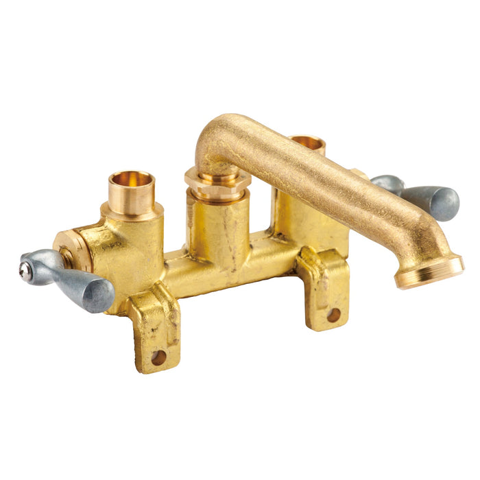 Gerber G0049556 Gerber Classics 2H Laundry Faucet w/ Threaded Legs & Direct Sweat Connections -No Threads on Spout Rough Brass - Rough Brass