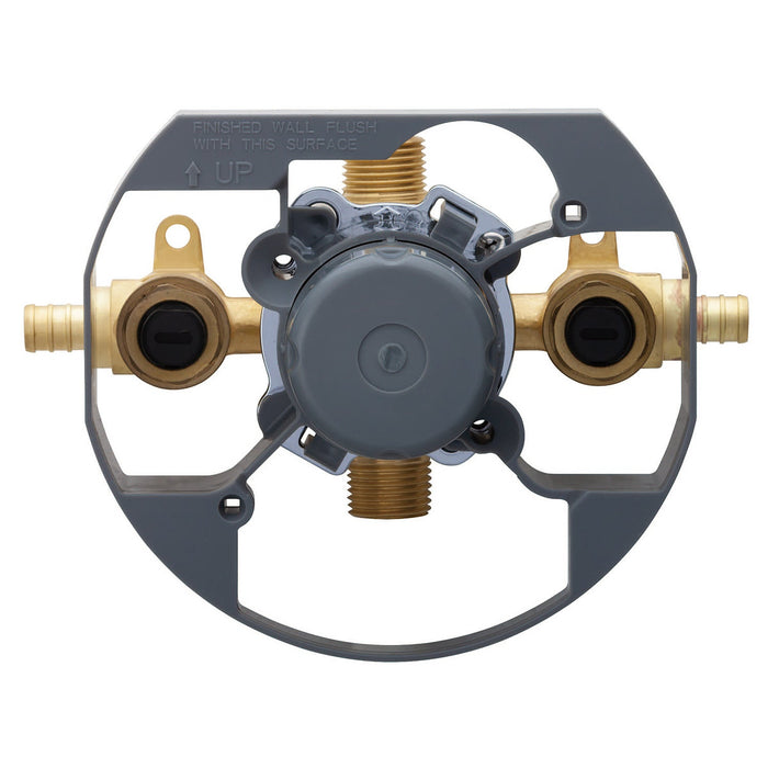 Gerber G00GS504S Treysta Tub & Shower Valve- Horizontal Inputs WITH Stops- Crimp Pex - Rough Brass