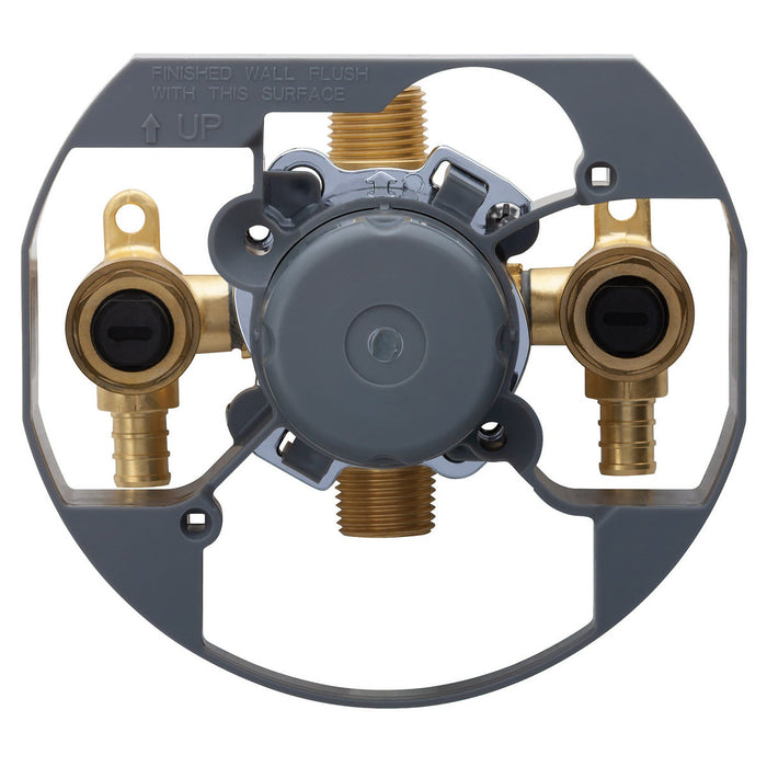 Gerber G00GS525S Treysta Tub & Shower Valve- Vertical Inputs WITH Stops- Crimp Pex - Rough Brass