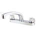 Gerber G0742416 Gerber Classics 2H Kitchen Faucet Deck Plate Mounted w/out Spray & w/ Metal Fluted Handles 1.75gpm Chrome. Compression cartridge - Chrome