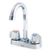 Gerber G0749251 Gerber Classics 2H Bar Faucet w/ Metal Fluted Handles 1.75gpm Chrome - Chrome
