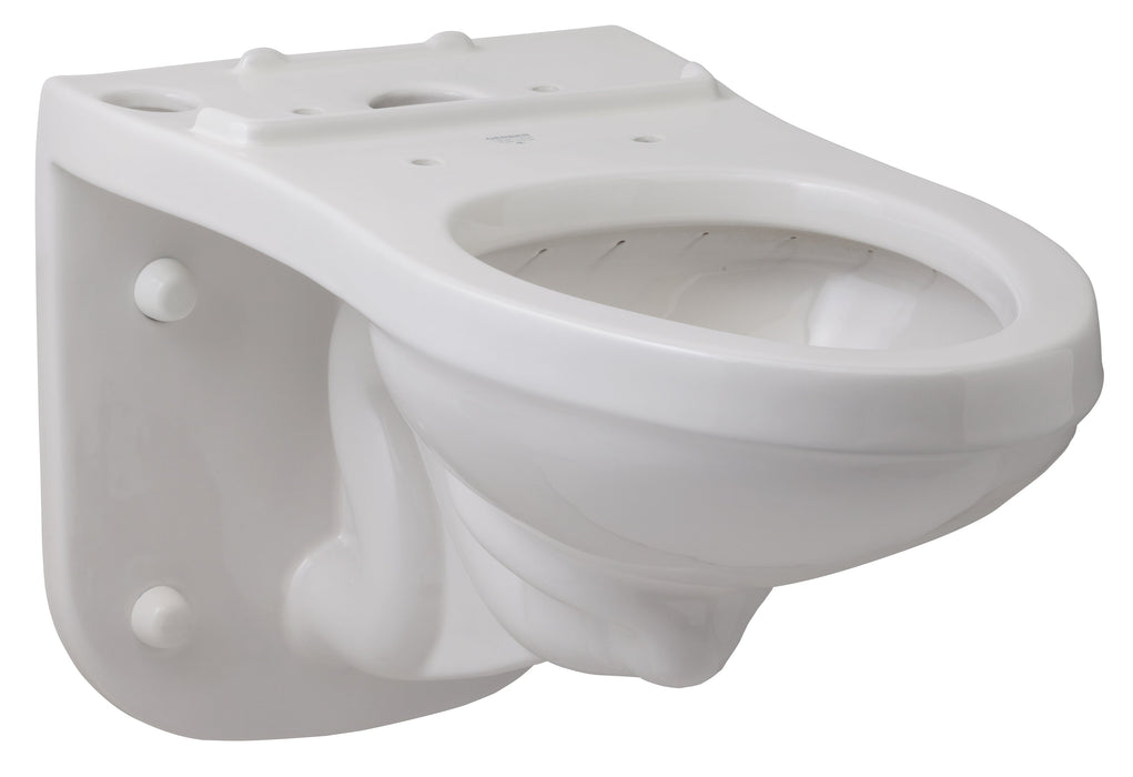 Gerber GHE21370 Ultra Flush 1.0/1.28/1.6gpf Wall Hung Back Outlet Elongated Bowl White - White