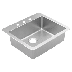 Moen 25"X22" Steel 18 Gauge Single Bowl Drop In Sink