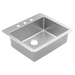 Moen 25"X22" Steel 18 Gauge Single Bowl Drop In Sink