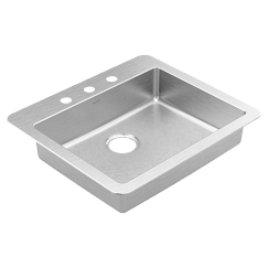 Moen 25"X22" Steel 18 Gauge Single Bowl Drop In Sink